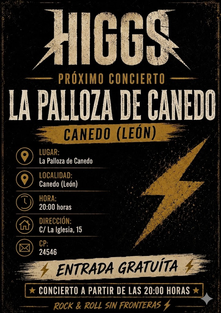 Higgs actuará en La Palloza de Canedo el próximo 13 de junio